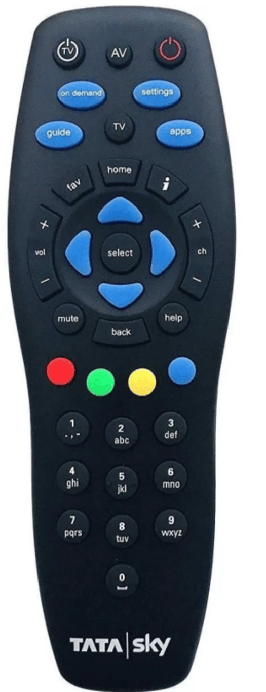  Tata Play/Tata Sky Set-Top Box Universal hd Remote Control (BLACK)