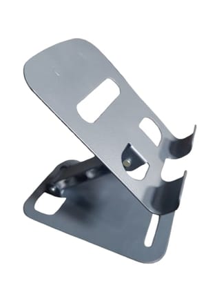 Metal Table Top Mobile Stand Foldable Desktop Phone Holder with Multi Angle Viewing Support for Video Calls Office Work Study