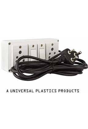  Extension Board with 2 Switches,2 Socket,2 Meter Wire | Heavy Duty PVC Power Strip with Universal Sockets | Long Wire Extension Box for Home, Office & Shop