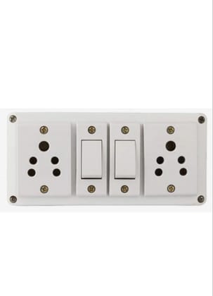  Extension Board with 2 Switches,2 Socket,2 Meter Wire | Heavy Duty PVC Power Strip with Universal Sockets | Long Wire Extension Box for Home, Office & Shop