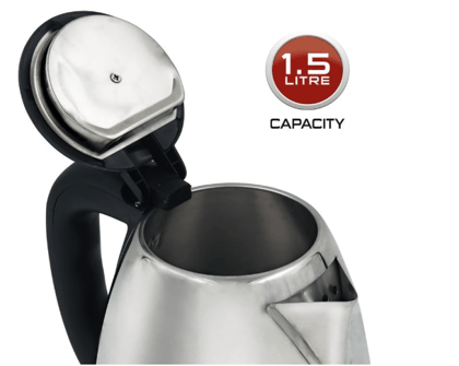 Stainless Steel 1.8L Electric Kettle, Multipurpose Water Boiler with Auto Shut-Off, Tea and Coffee Maker with Handle, Large Capacity