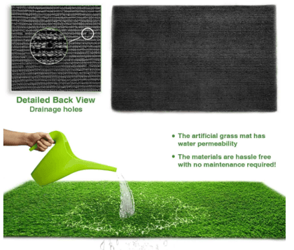 Artificial Green Grass Carpet Mat for Balcony 35 mm Grass Mat for Floor, Home Decoration .Indoor and Outdoor Use|  Wash Waterproof Mats| (15x23 Inch)