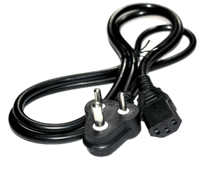 Desktop Power Cable, 3 Pin Type Connector, 300W Max Load Capacity, 1.5M Length Computer Power Cable Cord for Desktops, PCs, Printers, and Monitors 1.5meter cable