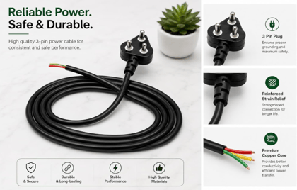  3 RCA to 3 RCA male audio video cable, commonly used for connecting devices like set-top boxes, DVD players, and TVs.